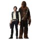 Star Wars Episode IV Pack of two Figures Movie Masterpiece 1/6 Han Solo & Chewbacca