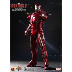  Iron Man 3 Figure Movie Masterpiece 1/6 Iron Man Mark XXXIII Silver Centurion
