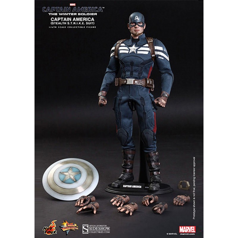 Captain America 2 Figure Movie Masterpiece 1/6 Captain America Stealth S.T....